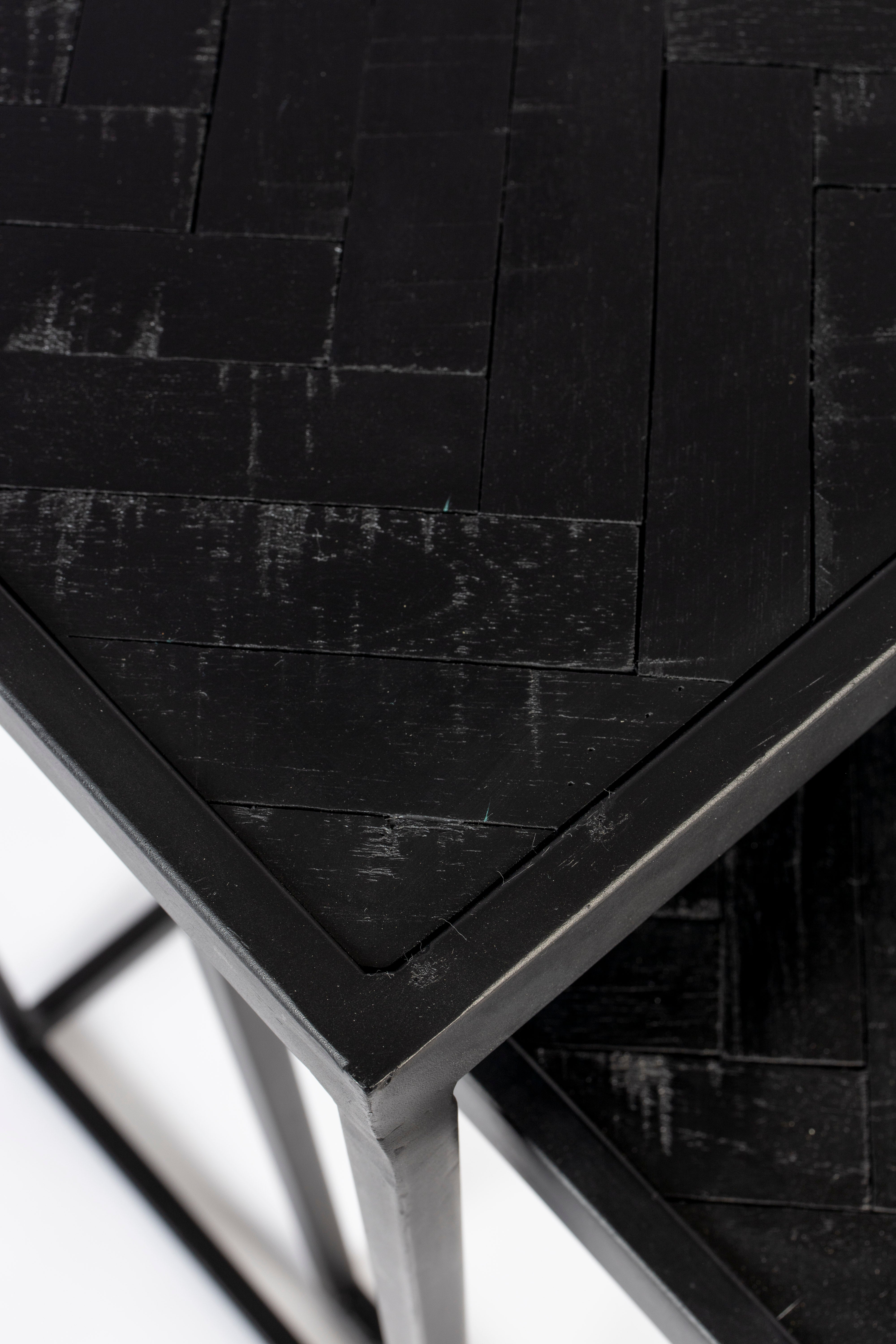 Side Table Parker Set Of 2 High Black